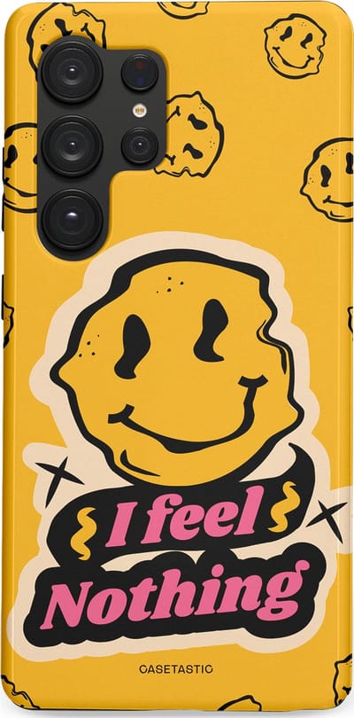 Casetastic hoesje geschikt voor Samsung Galaxy S25 Ultra - Dubbellaagse bescherming - Alles is niks - Fashion Case - Okergeel Zwart Zand