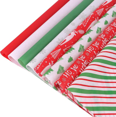 180 Vellen Kerst inpakpapier Geschenkpapier Assortiment Kleuren voor Kerst Cadeaus DIY Knutselen