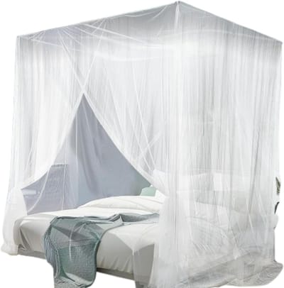 ZRSS® Klamboe XXL - 2 Persoons - Muskietennet met Opbergtas - Muggennet - 200 x 220 x 210 cm - Wit
