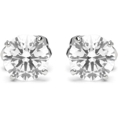 Luxenter Oorbellen met glanzende zirkonia, afgewerkt in zilver - Verak