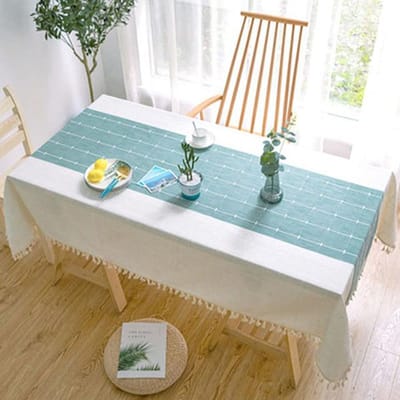 Linnen Tafelkleed Kant Rechthoekig Tafelkleed Koffie Voor Woonkamer Tafelkleed Mat Meubels Huis Decoratief Tafelkleed Mesa Nappe 110cm x 110cm
