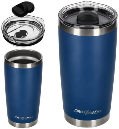 Activ Space - Thermosfles - 600ml - Blauw - Roestvrijstaal