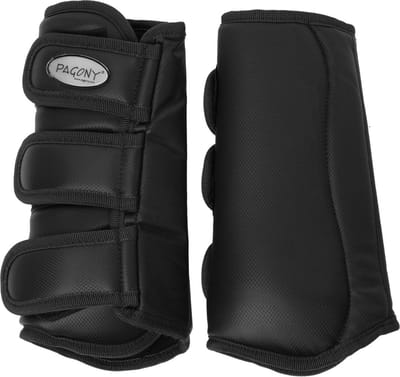 Pagony Dressage Boots Achter - Maat: Cob - Zwart - Kunstleer