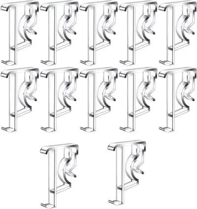 12 Stuks Transparante Valance Clips voor Houten en Nep Houten Jaloezieën - Decoratieve Bevestigingsclips voor Raamdecoratie