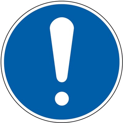 Algemeen gebodsbord - kunststof - M001 100 mm