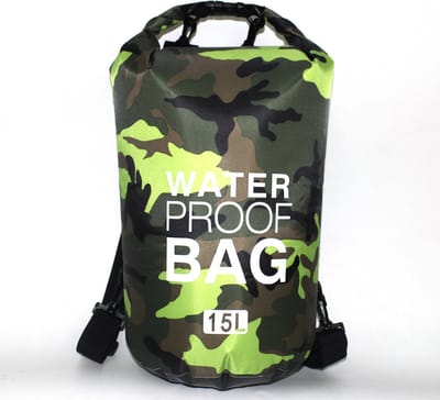Winkrs | Drybag | Waterproof PVC tas | groen 15L | Waterdichte zak | Tas voor op het water | Waterproof Kanotas/zeiltas/boottas