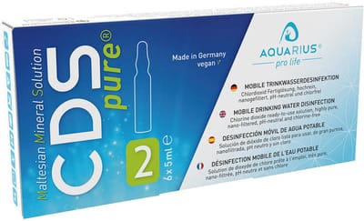 AQUARIUS pro life – CDSpure – chloordioxide 2.990ppm – 6×5 ml ampullen
