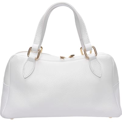 Roberta M Wit Rundleer Tas