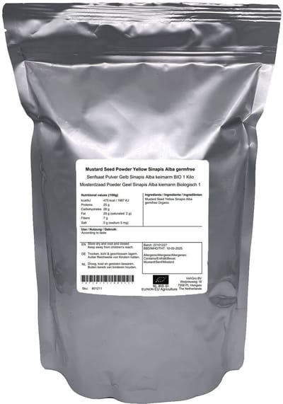 Mosterdpoeder Geel Sinapis Alba Kiemarm - 1 Kg - Holyflavours