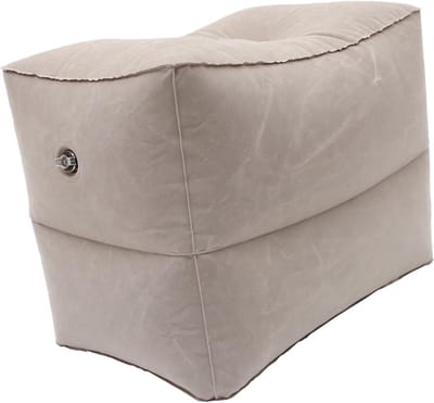 Opblaasbaar Voetsteun Kussen - Reis Bed Vliegtuig - Comfortabel Reizen Kinderen - Compact Draagbaar Ontwerp - 41x33x26 cm - Blauw