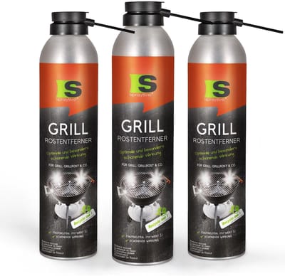 Spraytive 3x 300ml roestverwijderaar spray voor BBQ grillrooster en metaal 2in1 reiniger met roestbescherming pH neutraal