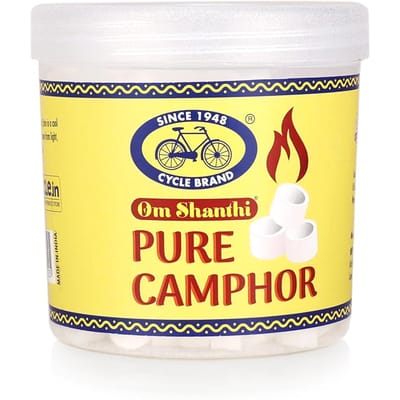 Cycle Pure Om Shanthi Kamfertabletten 250g Pak – Langdurige Natuurlijke Geur voor Huis, Puja, Kledingkast, Opslag