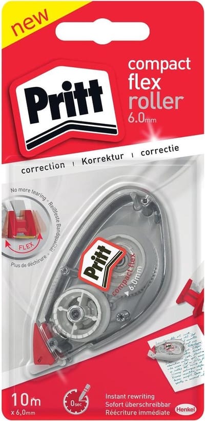 15x Pritt correctieroller Compact Flex 6mmx10 m, op blister