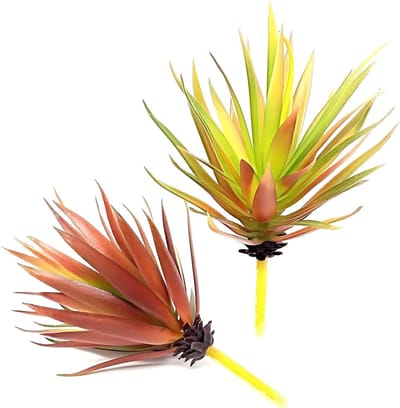 Natuurlijke Look Kunstmatige Succulente Planten Set van 2 - Realistische Groene Decoratie voor Thuis en Kantoor, Perfect voor DIY Tuinprojecten