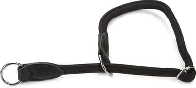 Beeztees leren wurgband Buffalo rond. Zwart. 50 cm x 10 mm.