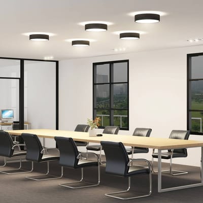 Arcchio LED plafondlamp Vanida, zwart, Ø 40 cm, up/down