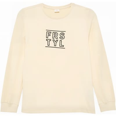 s.Oliver - male - Top met lange mouwen en een print met rubberen coating op de voorkant