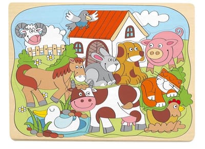 Woody Woody boerderij puzzel 30x23cm 91929.