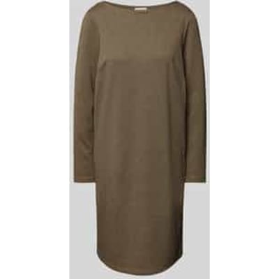Mini-jurk van jacquard met pied-de-poule en boothals