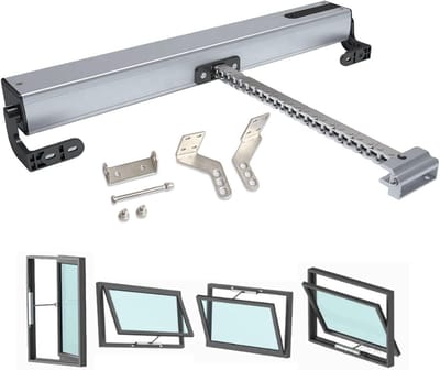 Elektrische Raamopener - Automatische Raamopener - Ventilatie Instellen - Kettingaandrijving - 24V - Zilver
