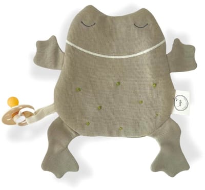 Saga Copenhagen - Knuffeldoekje Kikker Sif - Fopspeendoekje - Green Tea - 24x24cm - Organisch Katoen