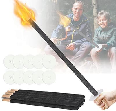 10 Stuks Tuinfakkels voor Buiten - Brandtijd 100 min, Inclusief Handbescherming