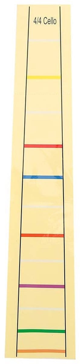 JHUBERS- Toetsstickers - Cello-vingermarkeringen - Vingerpositiemarkeringen - Oefentrainingen voor beginners - Set voor 4/4 cello - Eenvoudig aan te brengen