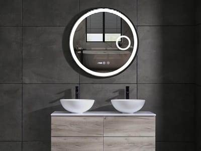 Mawialux LED Spiegel - 100cm - Rond - Verwarming - Digitale Klok - Julia