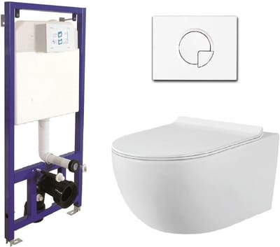 Complete Set Rimless Toilet met Softclose Zitting en Bedieningspaneel