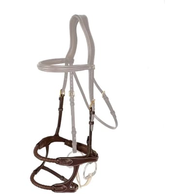 Muserolle paard dubbel met bedekte touw Dy'on