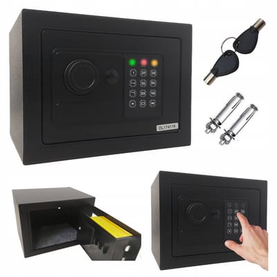Red Eagle - Sejf - Elektronische Code en Sleutel - LED-Verlichting - Compacte Veiligheid