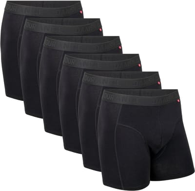 DANISH ENDURANCE Boxershorts biologisch katoen - voor Heren - 6 pack - Zwart - Maat 3XL
