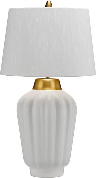 Quintiesse LED Tafellamp Bexley | 1X E27 Max 60W | White & Brushed Brass