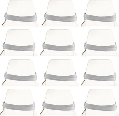 PALMAT Rolluikhaspel met Band en Witte Behuizing ,14 mm brede, 5 meter lange band (12 stuks, grijze band)