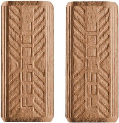 Houten Verbindingstacos - Domino Deuvels - Meubelbouw - Precisie Vorm - 10x50/85 - Natuurlijk