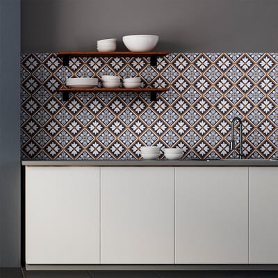 Zelfklevende tegelmuurstickers voor keuken en badkamer - 30 Azulejos Aniceto tegelstickers - 30 stickers 20x20cm