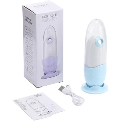 Draagbare Bidet Spray Handheld Reis Bidet Persoonlijke Reiniger Hygiëne Fles Spray douche Wassen Vrouwen Baby Billen Spoelapparaat blauw