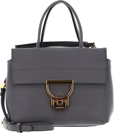 COCCINELLE Leren Handtas Schoudertas Arlettis Handbag Grafite Grijs