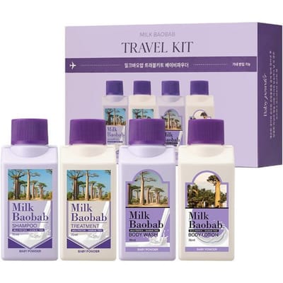 [Milk Baobab] Baby Poeder Reisset (70ml x 4st) - Shampoo, Conditioner, Douchegel, Bodylotion