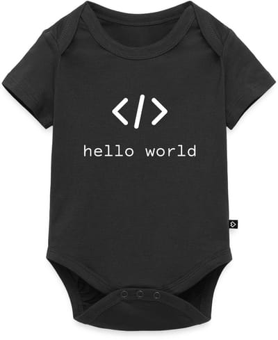 Hello World Programmeurs Baby Rompertje Met Korte Mouwen