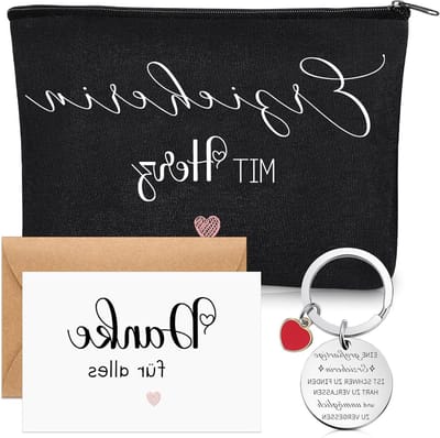 Afscheidscadeau Opvoeder - Cadeauset Bedankje - Bedankje Tonen - Compleet Geschenk - 23cm Make-uptas - Zwart