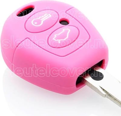 Autosleutel Hoesje geschikt voor Ford - SleutelCover - Silicone Autosleutel Cover - Sleutelhoesje Roze