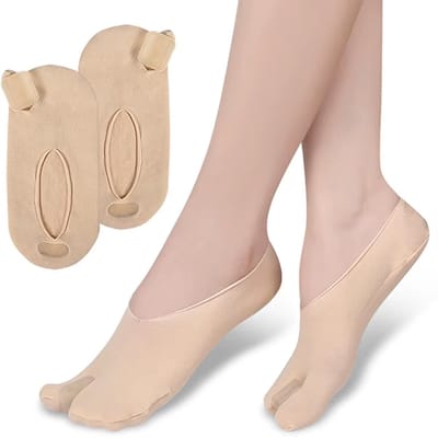 Hallux Valgus Correctie Sokken – Orthopedische Bunion Corrector & Teen Spreider | Grote Teen Orthese / Brace | 1 Paar- BEIGE