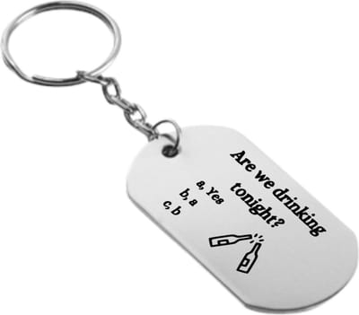 Akyol - are we drinking tonight sleutelhanger - Bier - familie vrienden - cadeau - 54 x 29mm
