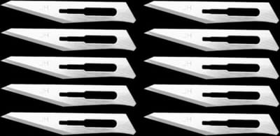 Losse Scalpel Mesjes | 10 Stuks | RVS | Scalpelmesjes | Scalpel Mesjes | Hobbymes | Chirurgisch Mesje | M:18