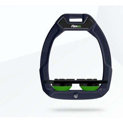 Veiligheidseisen voor paardrijden Plat Grip Aluminium/Zwart/Groen Flex-On Safe-On