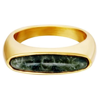 Yehwang Ring Elegantie goud groen maat 16