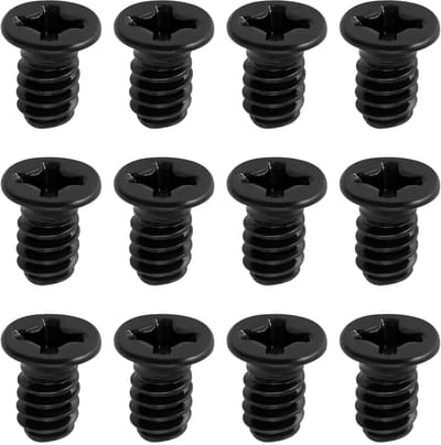 Dailygoods- Schroef 100 Stuks - Platte Kop - Zwart - 3,5 x 6 mm - Geschikt voor Harde Schijven - Hoogwaardige Metaalkwaliteit - Computer Schroeven