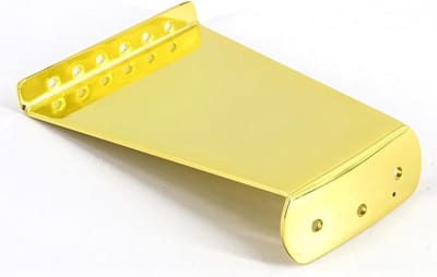 Zes-snarige gitaar tailpiece brug voor vervangingsonderdelen van jazz elektrische gitaren - Goud, duurzaam en eenvoudig te installeren
