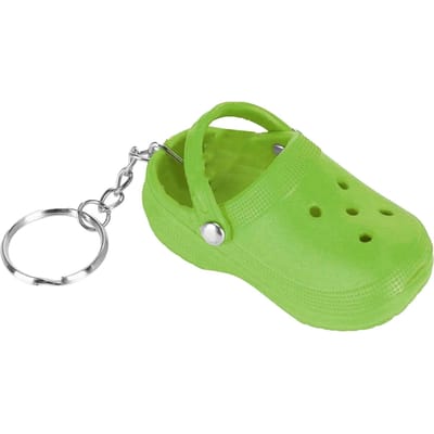 Sleutelhanger Mini Schattige Siliconen Draagbare Pantoffel Sleutelhanger voor Schooltas Handtas Cadeau Paars groen